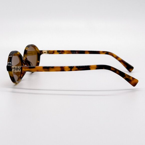 NEW MIU MIU SMU 04Z 19P2Z1 OVAL HAVANA BROWN WOMEN SUNGLASSES MU04ZS 19P2Z1 main image 6
